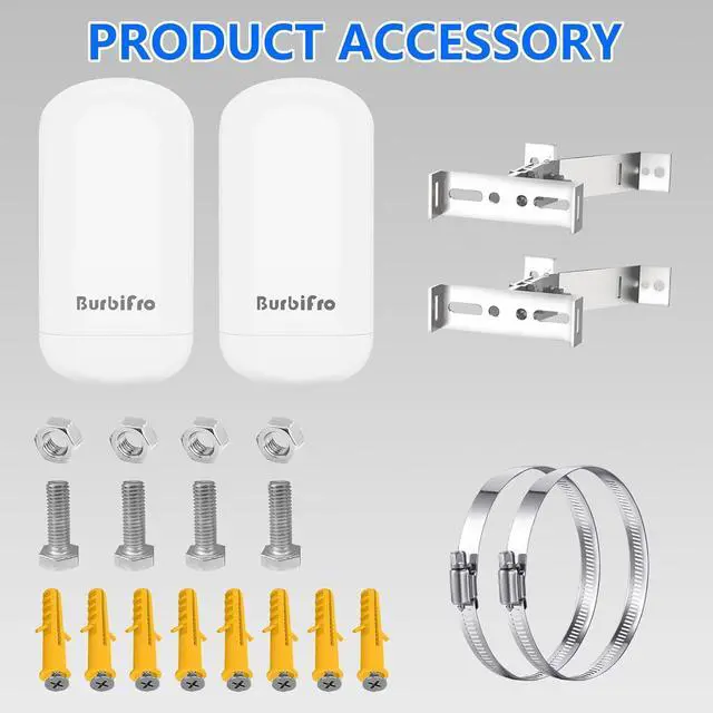 Alt view image 2 of 6 - Point to Point Wireless Internet Long Range Transmission for Starlink, Wireless Bridge for Starlink Ethernet Adapter, Outdoor 5.8G 1.5KM with 14DBi High Gain Antenna, 2-Pack