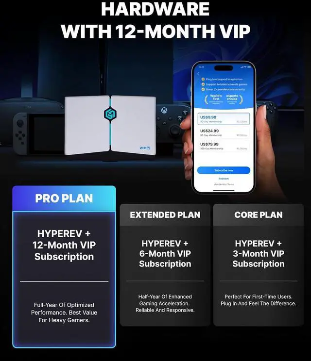 Alt view image 4 of 7 - PRO WiFi6 Gaming Router,GearUP Booster Plugin with 1-Year Booster VIP,5GHz & 2.4GHz,Includes 2 Network Cables,Reduce ping and Pocket Loss,for All Console & PCs