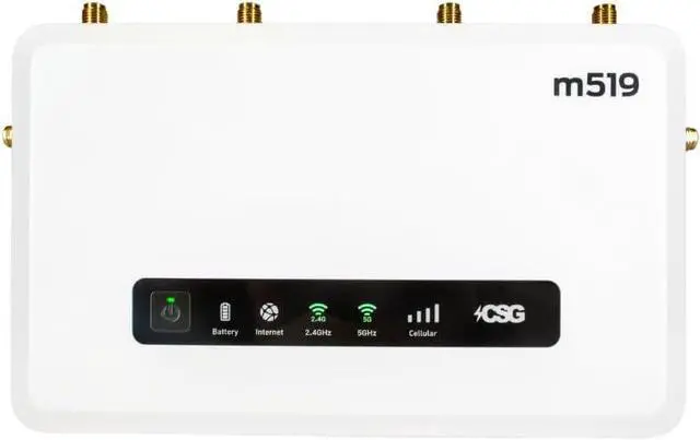 Alt view image 5 of 7 - CSG m519 5G Cellular Gateway Business or Home Gigabit Router, Compatible with Verizon 5G, Dual-SIM, Cat19 Router, Wi-Fi 6, Battery Backup for Portable Travel, Fast Internet Speeds on Up to 200 Devices