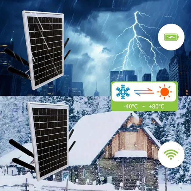 Alt view image 4 of 7 - Solar Powered 4G LTE Modem Router, 15W Outdoor Solar Powered WiFi Extender Signal Boosters, with SIM Card Slot, 50M WiFi Range for Camping, RVs and Outdoor Area
