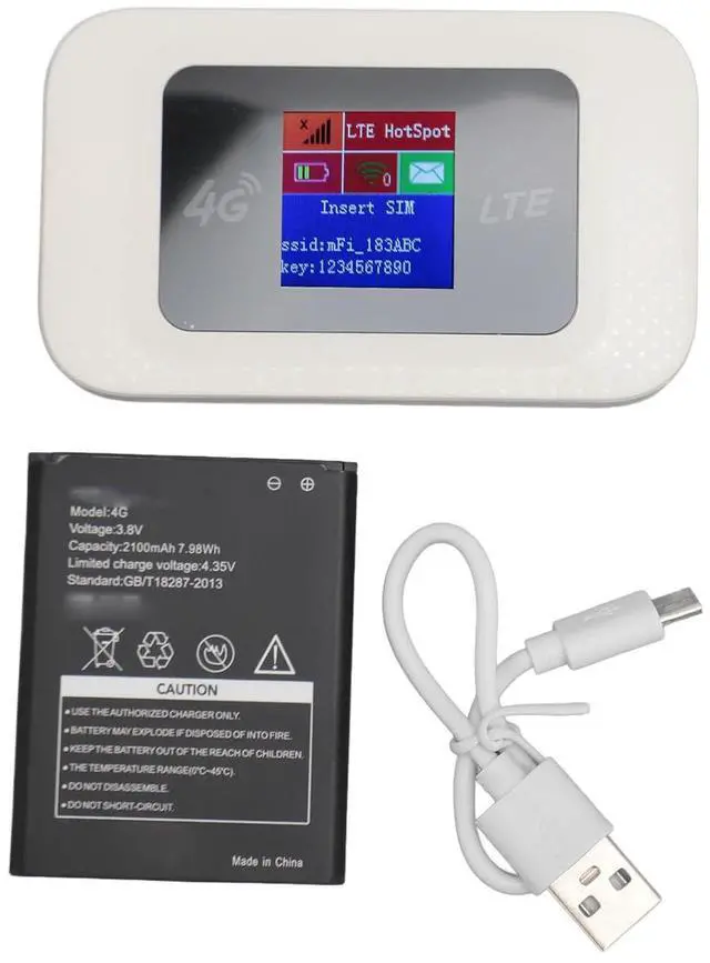 Alt view image 7 of 7 - ciciglow Portable WiFi Hotspot, 4G LTE Mobile WiFi Hotspot 150Mbps 2100mAh Pocket WiFi Router 10 Users Sharing WiFi Hotspot Device with SIM Card Slot for Europe Asia