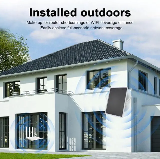 Alt view image 3 of 7 - Zunate 15W Solar WiFi Extender Booster with 328ft Range 20000mAh Battery Dual Band 2.4GHz 5GHz Signal Repeater for Outdoor Use RV Camping Supports 15 Devices