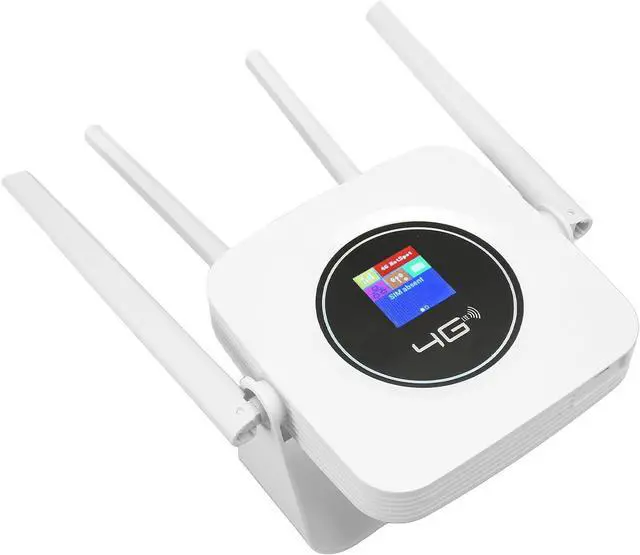 Alt view image 2 of 7 - 4G LTE Mobile Hotspot Router, 300Mbps Professional 4 Antennas LCD Display Strong Signal Mobile WiFi Hotspot for Home (US Plug)