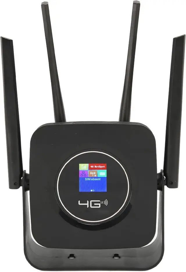 Alt view image 2 of 7 - 4G LTE Mobile Hotspot Router, 300Mbps Professional 4 Antennas LCD Display Strong Signal Mobile WiFi Hotspot for Home (US Plug)