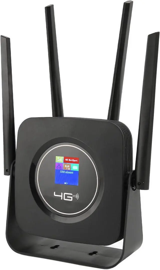 Alt view image 4 of 7 - 4G LTE Mobile Hotspot Router, 300Mbps Professional 4 Antennas LCD Display Strong Signal Mobile WiFi Hotspot for Home (US Plug)
