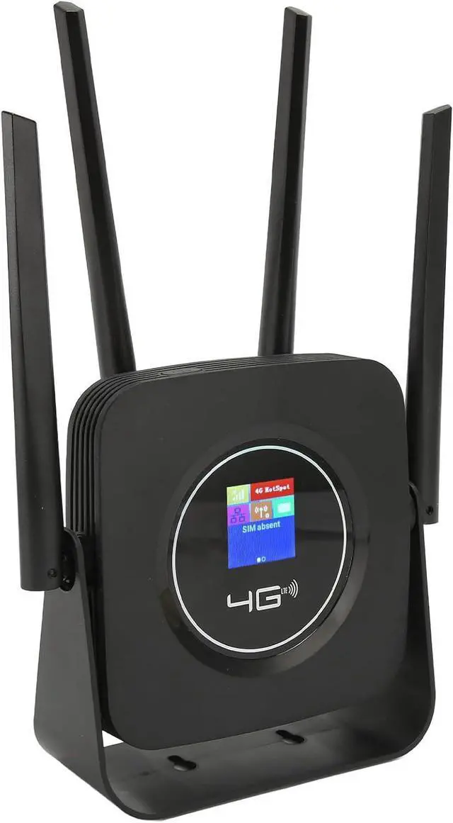 Alt view image 7 of 7 - 4G LTE Mobile Hotspot Router, 300Mbps Professional 4 Antennas LCD Display Strong Signal Mobile WiFi Hotspot for Home (US Plug)