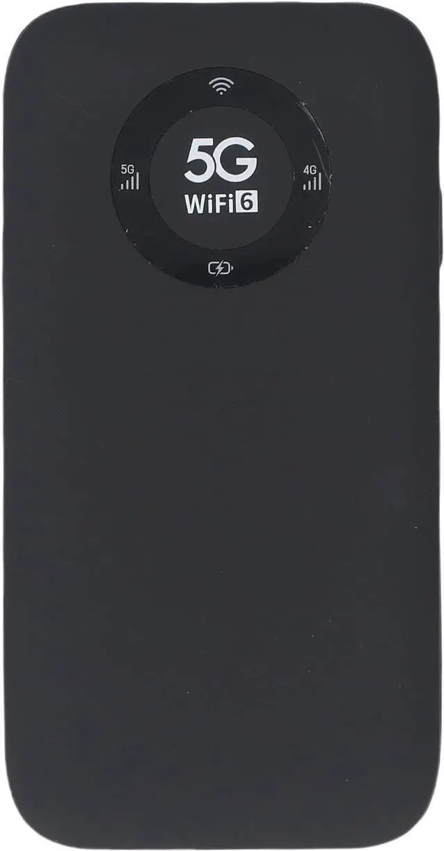 Alt view image 2 of 7 - Dpofirs 5G WiFi 6 Mobile Hotspot, 5G Router with Sim Card Slot, Portable Travel Router Supports 16 Users, 7100mAh Battery, for Phone Tablet (Black)