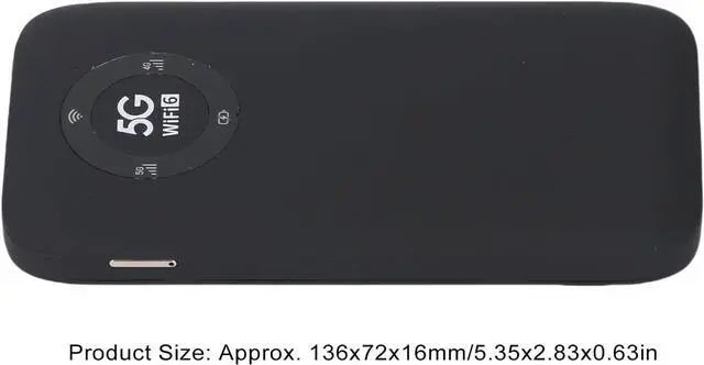 Alt view image 6 of 7 - 5G Mobile Hotspot, 2.4GHz / 5.8GHz Portable WiFi Hotspot for Travel, Pocket Hotspot Router with SIM Card Slot, Supports 16 Users, 7100mAh Battery for Travel Business (Black)