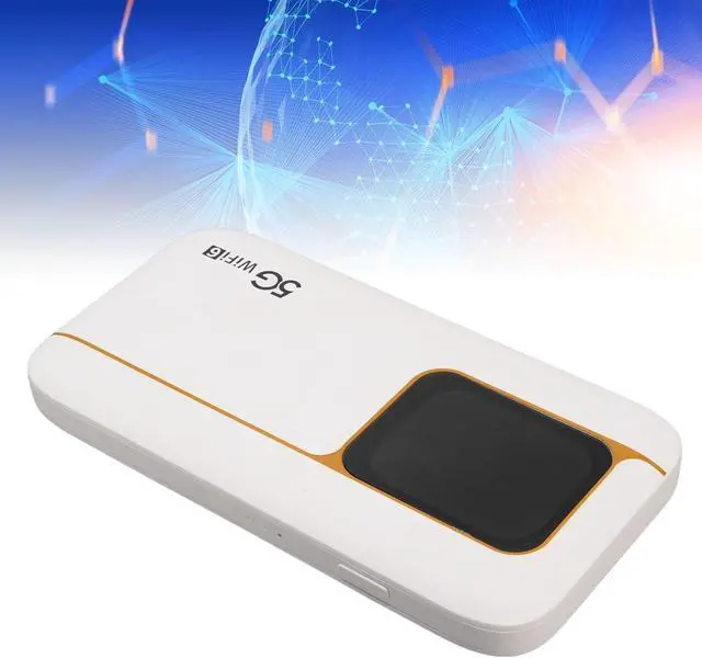 Alt view image 4 of 7 - 5G Mobile Hotspot, Dual Band WiFi6 Wireless Router with SIM Card Slot, Supports 16 Devices Portable Mobile Router with Touch Screen 7100mAh Battery Capacity IP67 Design