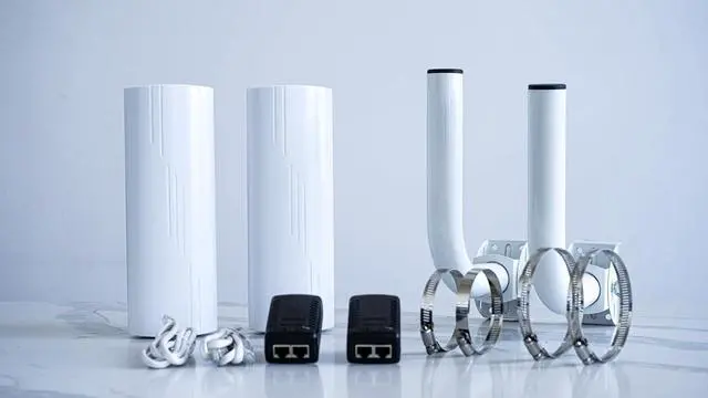 Main image of Wireless Bridge Point to Point Outdoor WiFi with Poles Included, Wireless Network Expansion Kit, High Speed 5G | 2 Units Bridge Kit Complete Pre-Configured - P2P 1000Mbps 5Km(2Pack)