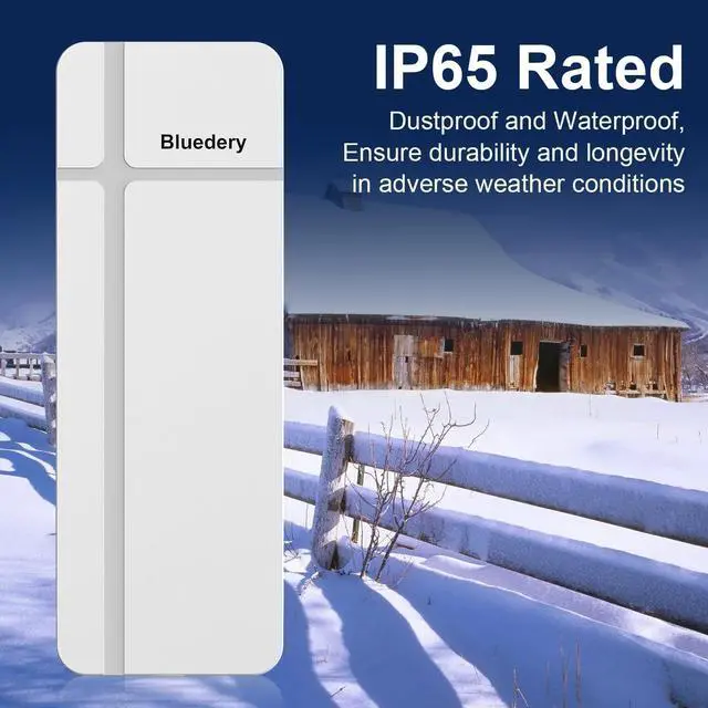 Alt view image 5 of 6 - Dual 1Gbps Ethernet Port Point to Point WiFi Extender Long Range Bridge, 5.8GHz 3KM 1000Mbps Starlink WiFi Extender Signal Booster, Outdoor Wireless Bridge with 18dBi High Gain Antenna, 2 Pack