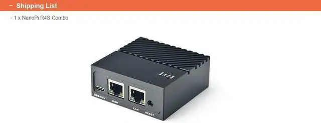 Alt view image 2 of 7 - FriendlyElec Nanopi R4S Mini Router OpenWRT with Dual-Gbps Ethernet Ports 4GB LPDDR4 Based in RK3399 Soc for IOT NAS Smart Home Gateway (with MAC Chip)