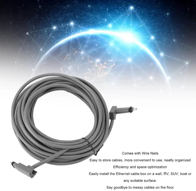 Alt view image 7 of 7 - Cable Professional Replacement, Extension Cable, Cable Wire Clips Kit for Rectangular Satellite V2 (30ft/9.2M)
