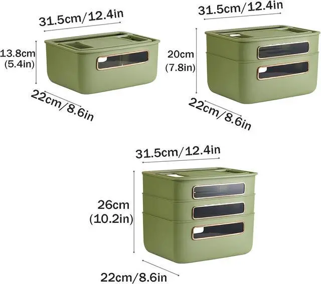 Alt view image 7 of 7 - WiFi Router Storage Box, Router Hider Box, Multi-Layer Desktop Cable Storage Box, Router Decorative Box Wall Mount, PP Cable Power Socket Organizer Box Shelf (Size:31.5×21.5×26 cm,Color:B.)