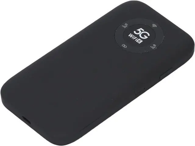 Main image of 5G Mobile Hotspot, 2.4GHz / 5.8GHz Portable WiFi Hotspot for Travel, Pocket Hotspot Router with SIM Card Slot, Supports 16 Users, 7100mAh Battery for Travel Business (Black)