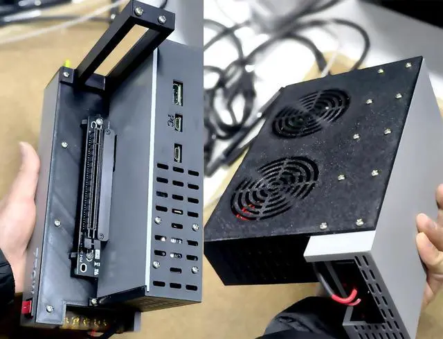 Alt view image 4 of 7 - External Graphics Card GPU Dock w/ 750W Power Supply, for nVidia Geforce RTX 4080 4090 3080 3090 AMD Radeon RX 6900 7900 6800 7800 XT XTX, Extra PCIE Adapter Docking Station Complete Assembly