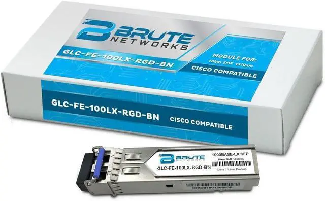 Alt view image 3 of 4 - GLC-FE-100LX-RGD-BN - 100BASE-LX 10km 1310nm SFP Transceiver (Compatible with OEM PN# GLC-FE-100LX-RGD)