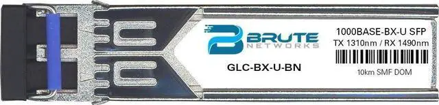 Main image of GLC-BX-U-BN - 1000BASE-BX-U Bi-Directional 10km SMF 1310nm/1490nm SFP Transceiver (Compatible with OEM PN# GLC-BX-U)