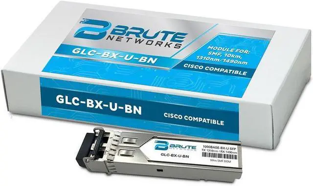 Alt view image 2 of 4 - GLC-BX-U-BN - 1000BASE-BX-U Bi-Directional 10km SMF 1310nm/1490nm SFP Transceiver (Compatible with OEM PN# GLC-BX-U)