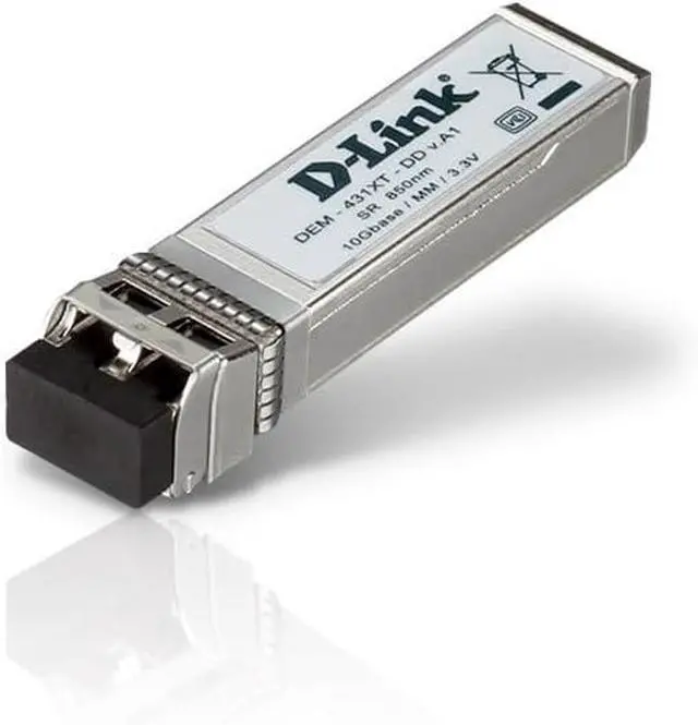 Alt view image 2 of 2 - D-Link 10 Gigabit Ethernet Optical Transceiver Multimode 10GBASE-SR SFP+ Module (DEM-431XT)