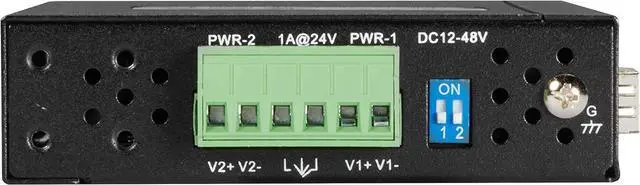 Alt view image 3 of 3 - Black Box LGC280 Series Gigabit Industrial Media Converter SFP - 1 x Network (RJ-45) - Gigabit Ethernet - 10/100/1000Base-T, 1000Base-X - 1 x Expansion Slots - SFP (mini-GBIC) - 1 x SFP Slots - Rail-m