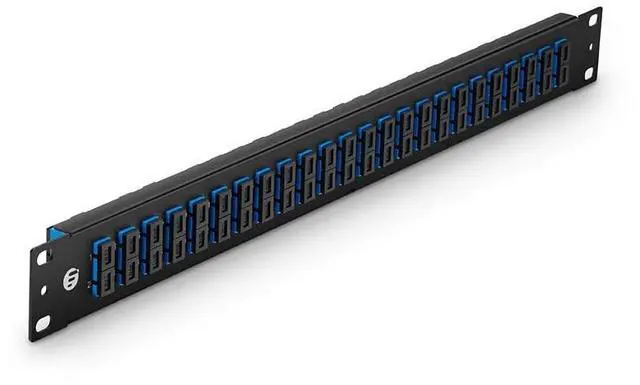 Alt view image 2 of 2 - Ultra Spec Cables - 24 Port SC Duplex Fiber Patch Panel (Loaded 1u) 19" (24 Port SC Duplex, Aqua 10/40/100GB MM)