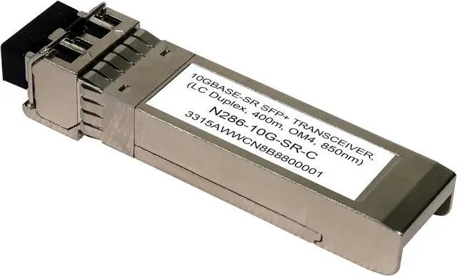 Main image of Eaton Tripp Lite Series SFP-10G-SR Cisco Compatible 10GBase-SR SFP+ Transceiver Module, LC Duplex Multimode Fiber MMF, 10 Gbps, 850 nm, 1312 Feet / 400 Meter Length, 3-Year Warranty (N286-10G-SR-C)