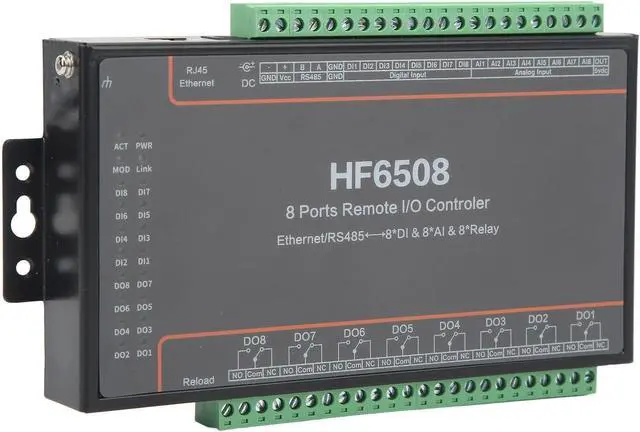 Alt view image 5 of 7 - Yosoo Relay Network Controller, Ethernet Relay Ethernet Remote Controller with Serial Wiring Cable 540V DC for Network