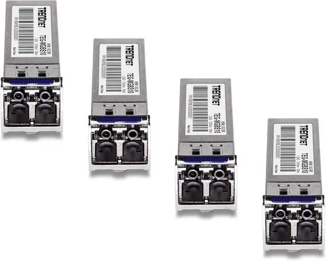 Alt view image 6 of 7 - TRENDnet Industrial SFP to Gigabit PoE+ Media Converter, IP30 Rated Housing, Operating Temperature Range -40° 75 °C to (-40°  167 °F) & SFP Single-Mode LC Module 4-Pack, TEG-MGBS10/4