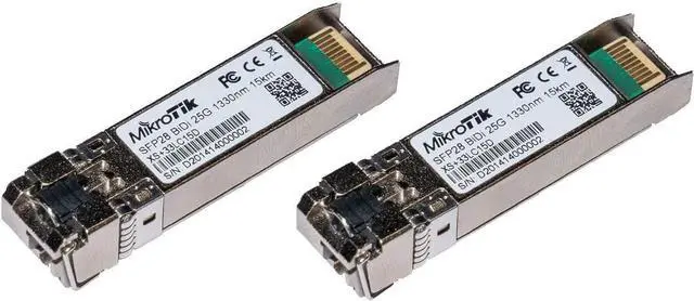 Main image of Mikrotik XS+2733LC15D Pair of bidirectional SFP/SFP+/SFP28 Modules 1/10/25G 15km 1270nm + 1330nm