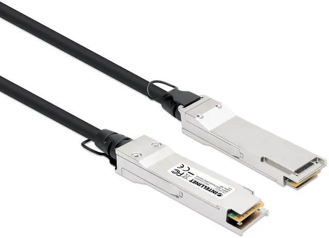 Alt view image 6 of 7 - Intellinet 40G QSFP+ Passive DAC Twinax Cable - 7 ft., Low-Latency, Energy-Efficient, MSA-Compliant for Maximum Compatibility, Direct Attach Copper, AWG 30