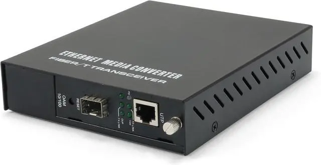 Alt view image 2 of 2 - Manageable Fast Ethernet RJ45 to SFP 100Mbit Media Converter