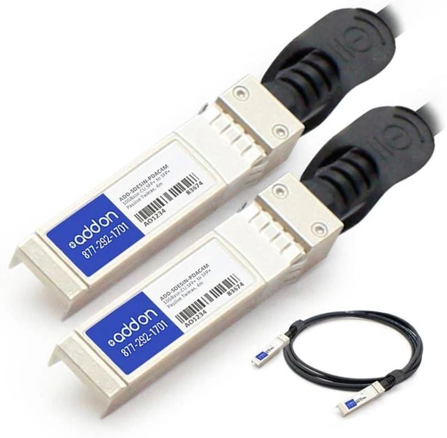 Main image of AddOn Dell to Intel Compatible TAA Compliant 10GBase-CU SFP+ to SFP+ Direct Attach Cable (Passive Twinax, 4m)