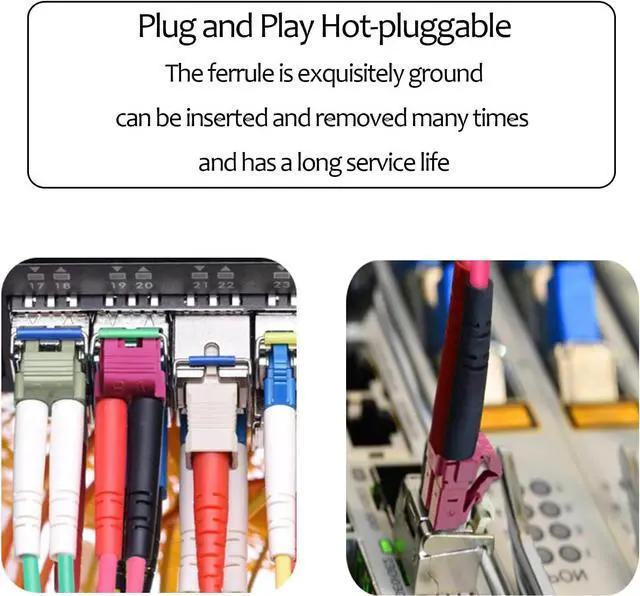 Alt view image 5 of 6 - 10G Media Converter with 5M Fiber Patch Cable, 10 Gigabit Copper to Fiber Ethernet, Unmanaged 1x 1G/2.5G/5G/10GBase-T RJ45 to 1x 10GBase-X SFP+ Slot, Support 10G SR/LR Module and Optical Cable Cord