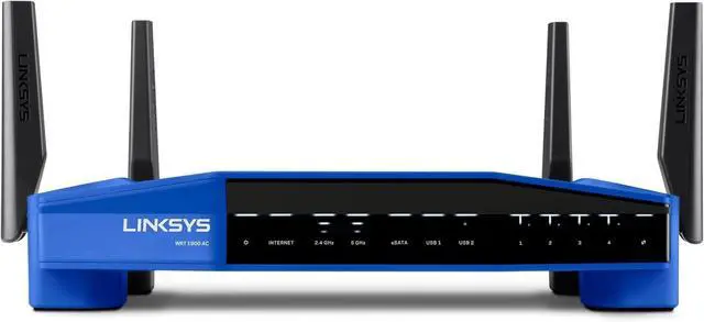 Alt view image 4 of 7 - Linksys WRT1900AC 2.4 and 5GHz Dual Band Smart Wi-Fi Wireless AC Router (WRT1900AC-EJ)
