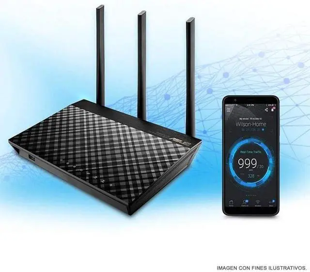Alt view image 5 of 6 - ASUS AC1750 WiFi Router (RT-AC66U B1) - Dual Band Gigabit Wireless Internet Router, ASUSWRT, Gaming & Streaming, AiMesh Compatible, Included Lifetime Internet Security, Adaptive QoS, Parental Control