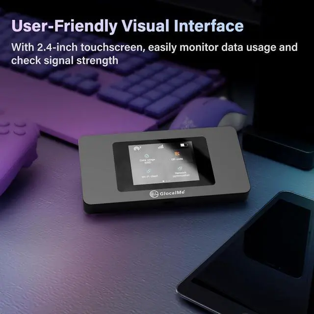 Alt view image 6 of 7 - GlocalMe DuoTurbo 4G LTE Portable WiFi Hotspot for Travel in 200+ Countries, Mobile Hotspot Device with Global 1.1GB Data 30Days, SIMFREE and Dual Modem, 10 Devices Connected(Black)