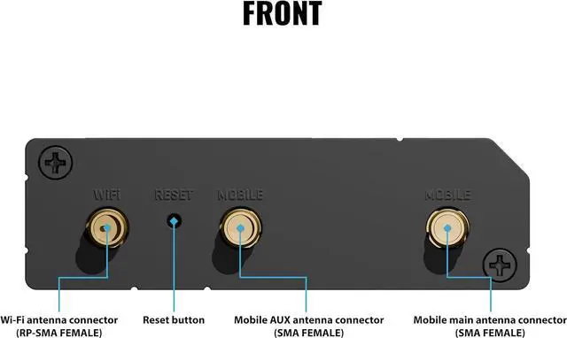 Alt view image 4 of 6 - Teltonika RUT241 Industrial 4G LTE Router  Compact & Rugged Wireless Router with Ethernet, WiFi, VPN, RMS Support, Remote Monitoring, and IoT Connectivity (RUT241098000)