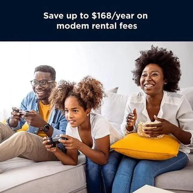 Alt view image 3 of 5 - MOTOROLA 8x4 Cable Modem, Model MB7220, 343 Mbps DOCSIS 3.0, Certified by Comcast XFINITY, Time Warner Cable, Cox, BrightHouse, and More (No Wireless)