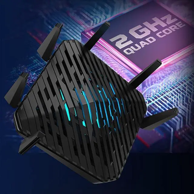Alt view image 4 of 7 - Acer Predator Connect W6 Wi-Fi 6E Gaming Router | Hybrid QoS Compatible with Intel Killer Prioritization Engine | Tri-Band AXE7800 2.4GHz/5GHz/6GHz | Gigabit Router | Lifetime Internet Security