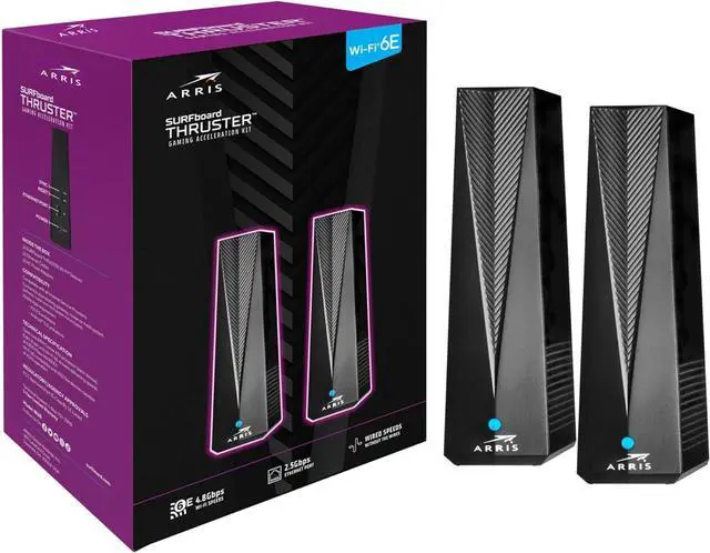 Alt view image 5 of 6 - ARRIS Surfboard Thruster Wi-Fi 6E Gaming Router Acceleration Kit W6B | Dedicated 6GHz Band | 2.5 Gbps Port | Works with Any Wi-Fi Router/Mesh System | Optimized Connectivity for PC or Console