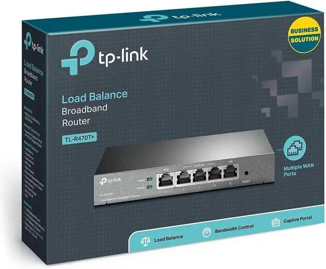 Alt view image 3 of 5 - TP-Link Safestream Multi WAN Router | 4 10/100M WAN Ports w/ Load Balance Function | Portal Authencation Access Management | Abundant Security Features | Lightning Protection(TL-R470T+)