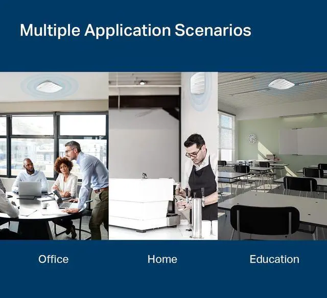 Alt view image 7 of 7 - TP-Link EAP223 w/No Adapter Omada AC1350 Gigabit Wireless Access Point Business WiFi Solution w/Mesh Support, Seamless Roaming & MU-MIMO PoE Powered SDN Integrated Cloud Access & Omada App