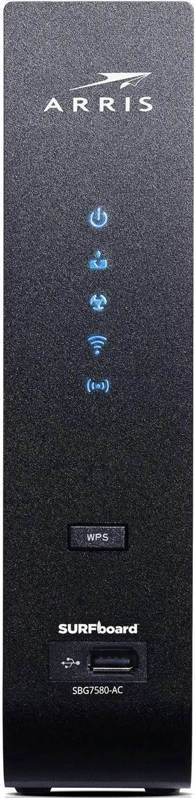 Main image of ARRIS SURFboard SBG7580AC 32x8 DOCSIS 3.0 Cable Modem / AC1750 Wi-Fi Router- Black