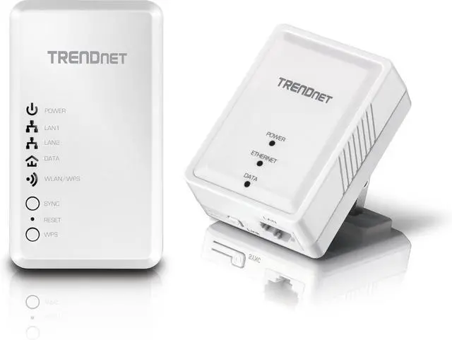 Main image of TRENDnet Powerline 500 AV Kit with Wi-Fi Extender, Includes 1 x TPL-406E + 1 x TPL-410AP, 500 AV Powerline and N300 Wireless N, TPL-410APK