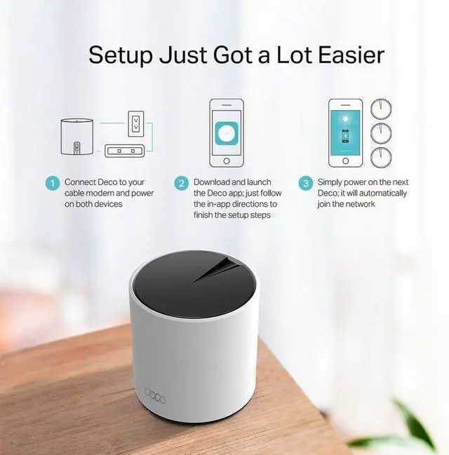 Alt view image 3 of 6 - TP-Link Deco X25 AX1800 Whole-Home Mesh Wi-Fi 6 System, 2 Ports, 2.4 GHz/5 GHz