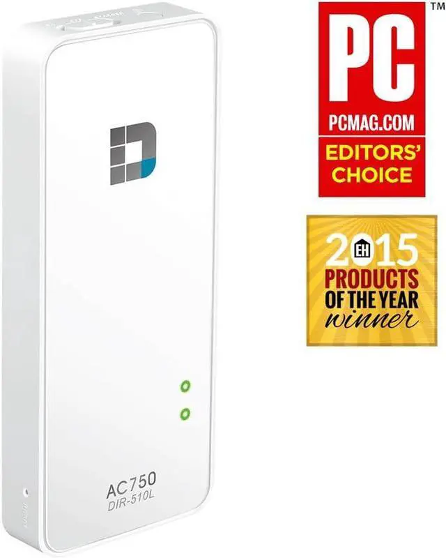 Alt view image 3 of 5 - D-Link Systems Wi-Fi AC750 Portable Router and Charger (DIR-510L)
