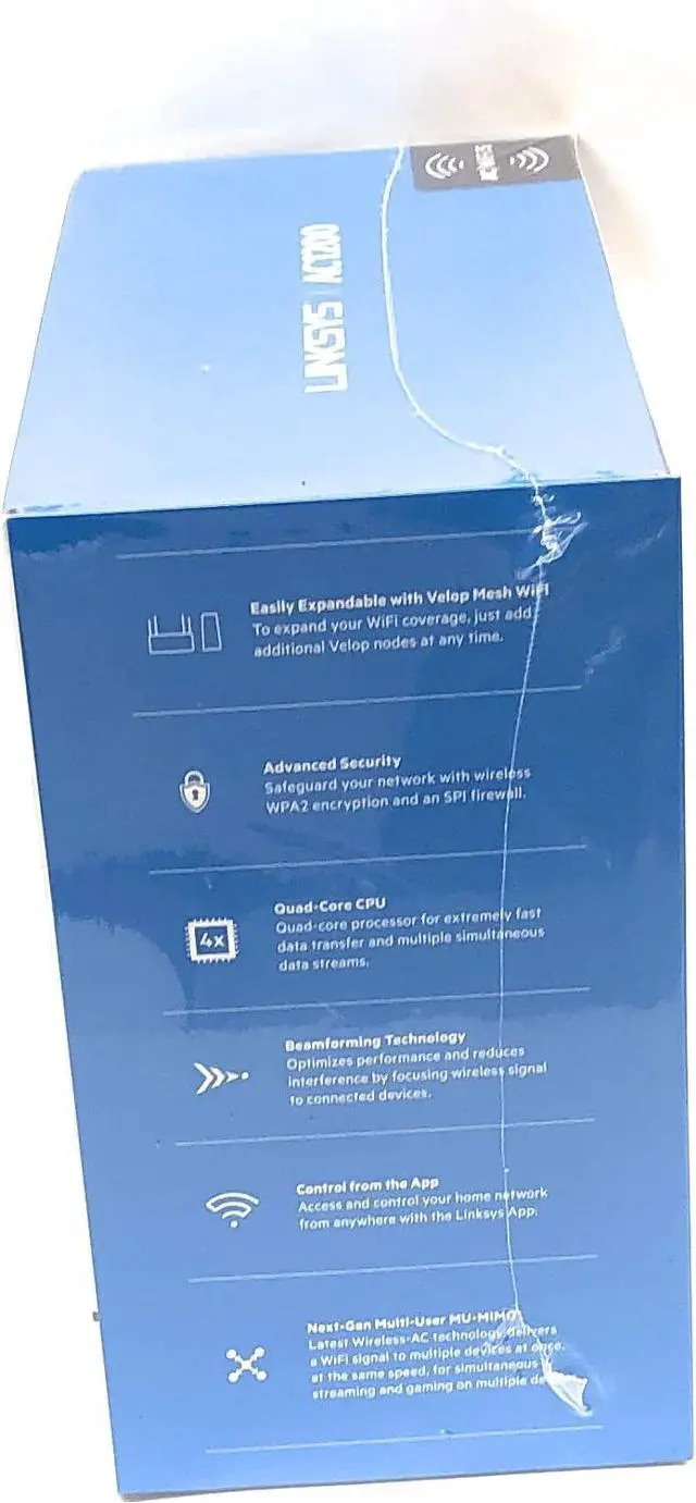 Alt view image 3 of 4 - Linksys Velop Mesh Home WiFi System, 3,000 Sq. ft, 20+ Devices, 1.3Gbps - VLP0102-NP