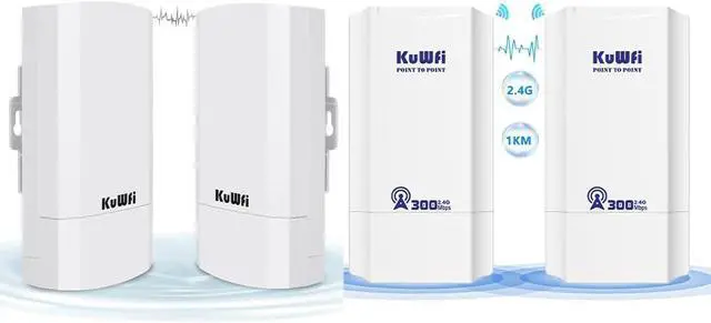 Main image of KuWFi Bundle of Goods 2.4G Wireless WiFi Bridge and Long Range Outdoor Wireless Access Point