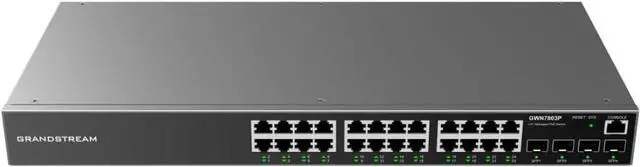 Alt view image 2 of 3 - Grandstream GWN7803P | 24-Port Gigabit Ethernet Layer 2+ Managed PoE Switch